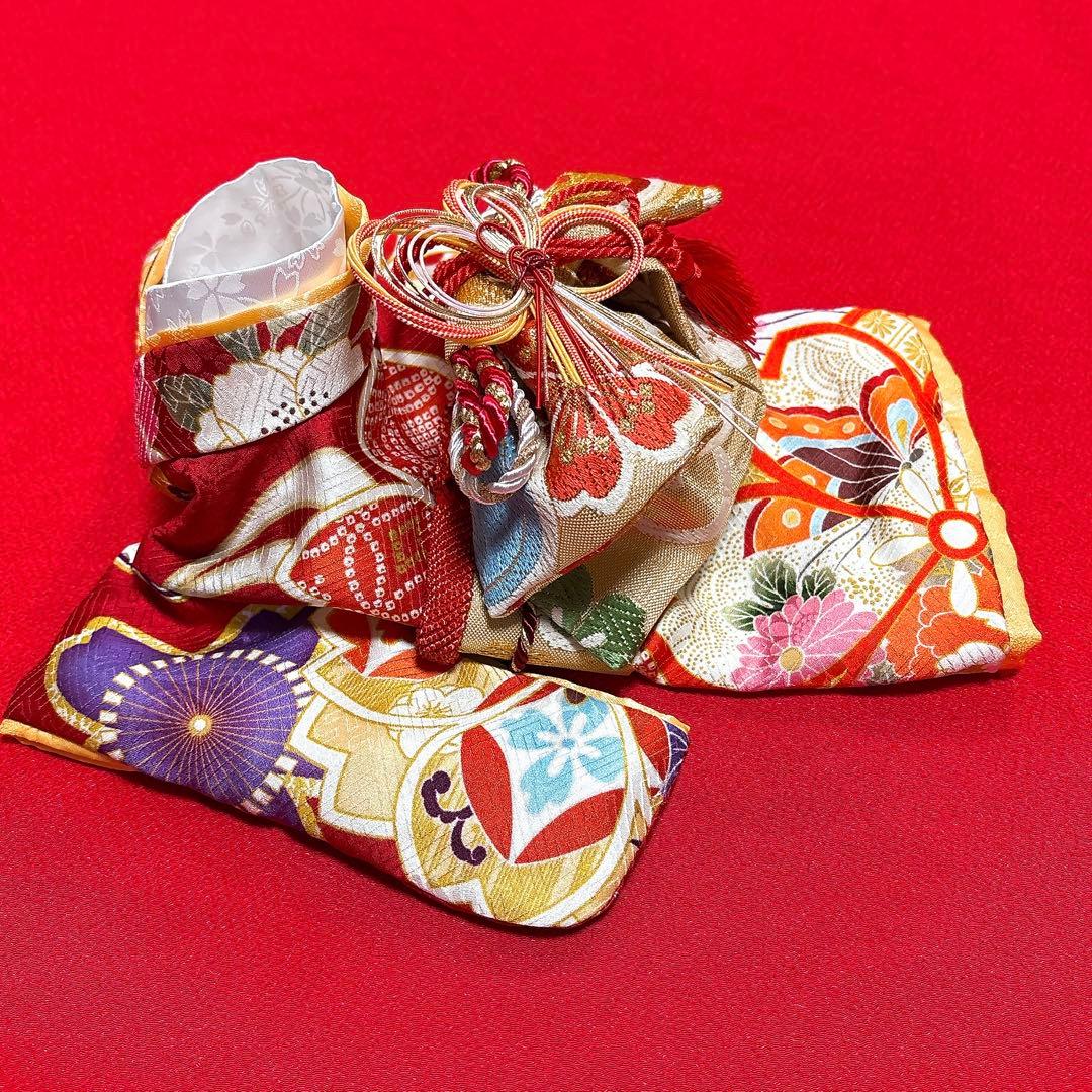 即納✨犬の着物✨犬用本格振袖着物 XS 赤 正絹 一点物 犬服