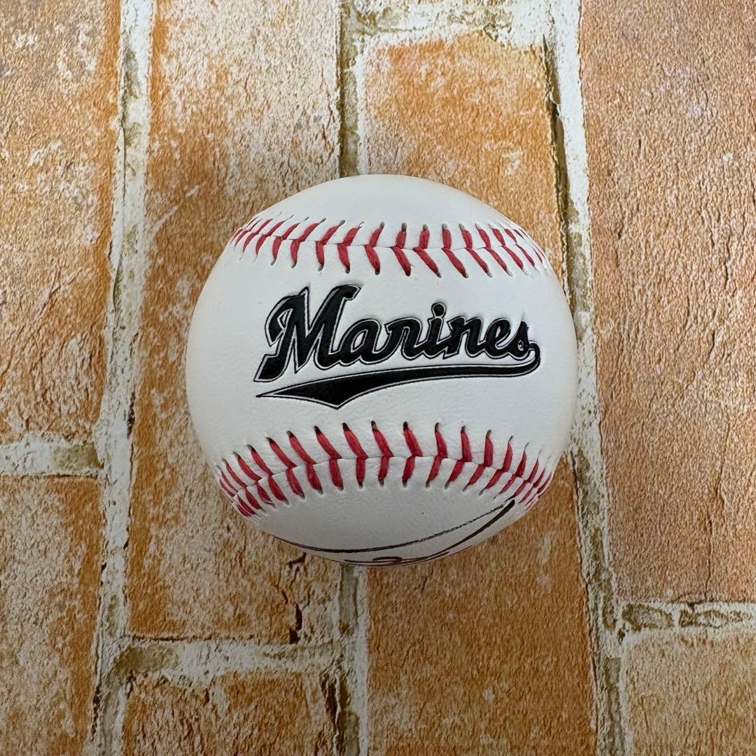 ⭐︎千葉ロッテマリーンズ⭐︎ 西川史礁 選手 直筆サインボール 球団ロゴボール