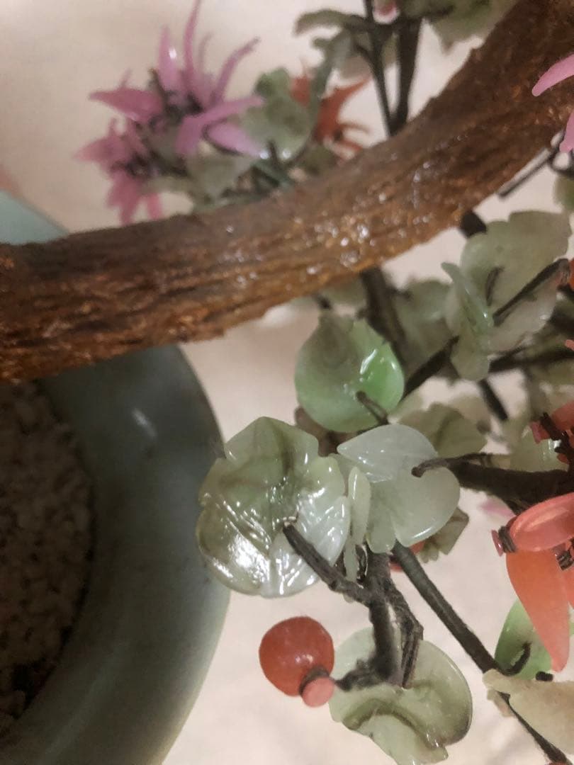 ガラス細工　玉石盆栽　フラワーベース　インテリア　置き物　植木　盆栽　豪華