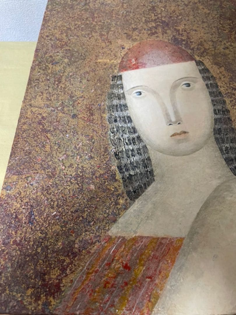 河村純一郎『遠い日』ミクスドメディア F4 原画 真作保証 1点もの