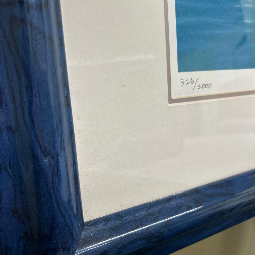 【真作】笹倉鉄平サントロペ　36×90cm 額64×118cm