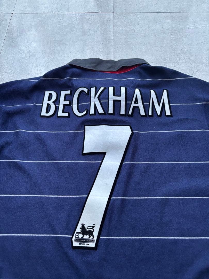 99-00 ベッカム　マンチェスターユナイテッド 長袖ユニフォーム　正規品