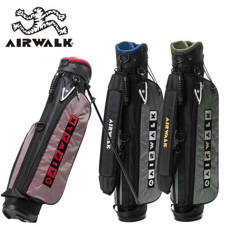 新品 AIRWALK エアーウォーク スタンドキャディバッグ フード付き RED