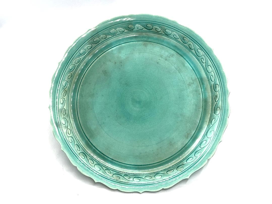 【 粟生屋東洸 作　定窯輪花縁皿 】　中村東洸　加陽庵