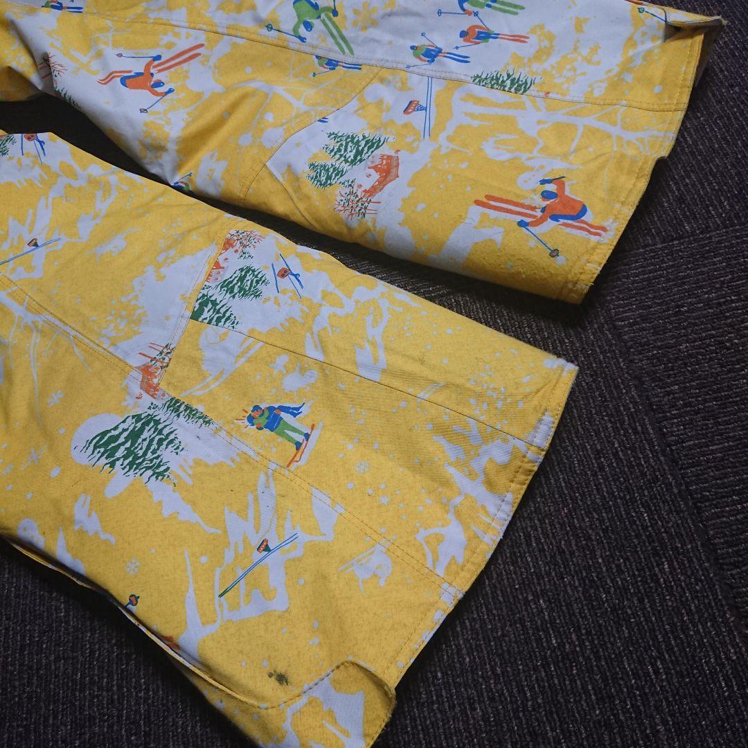 送料無料【MIZUNO】イエロースキー柄スキーパンツ L