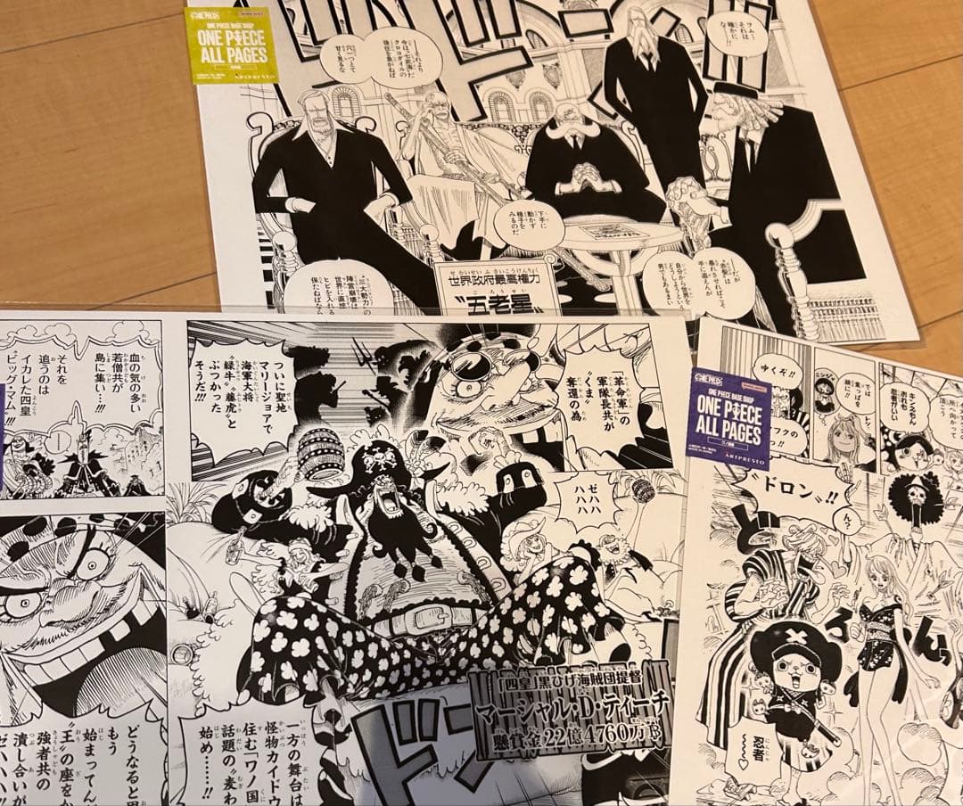 ONE PIECE ALL PAGES（B4）（B5）計10枚セット