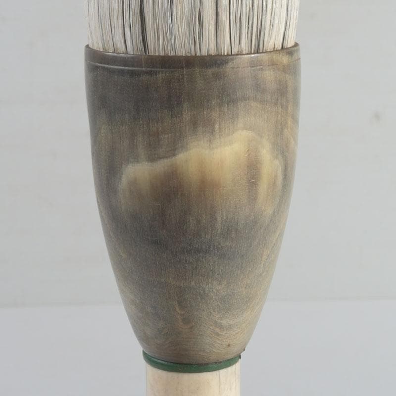 中国　書道具　獣骨製　大筆　ケース付　M　9231