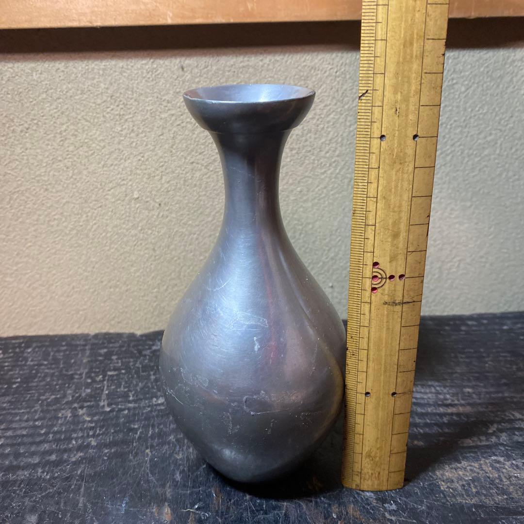 錫徳利　京錫源製C 8cm16.5cm 371g