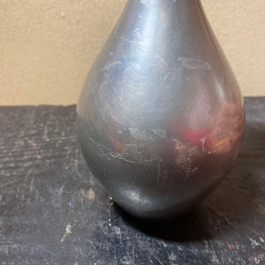 錫徳利　京錫源製C 8cm16.5cm 371g