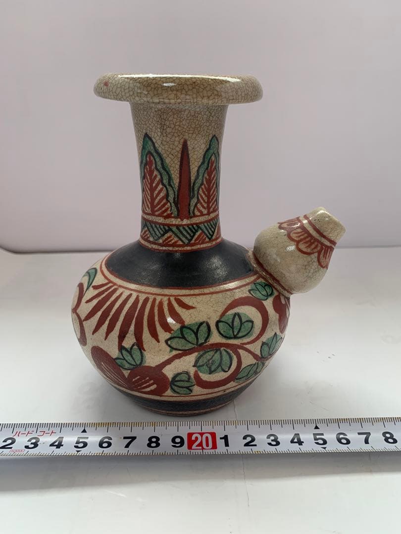 幕末～明治　赤絵　徳利　送料込み