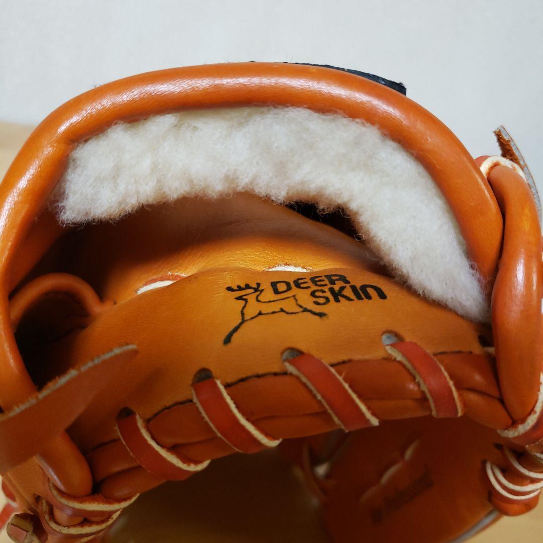 mizunoビックM・D-upZone オレンジ レザーグローブ