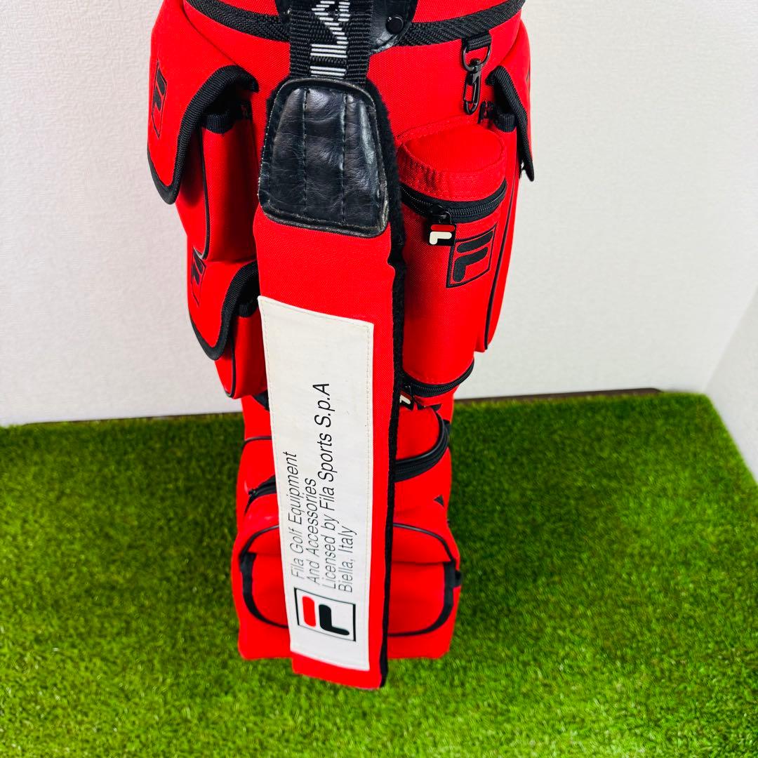 【人気モデル】FILA GOLF キャディバッグ 赤