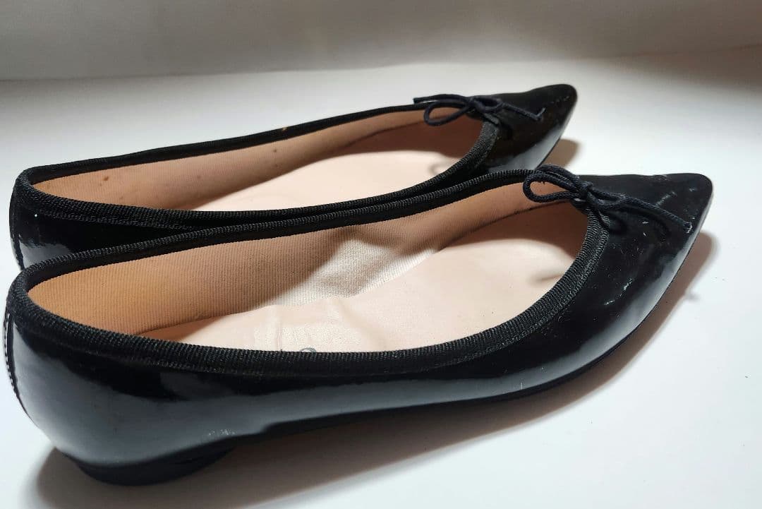 【定番】レペット repetto エナメル バレエシューズ 黒 36.5