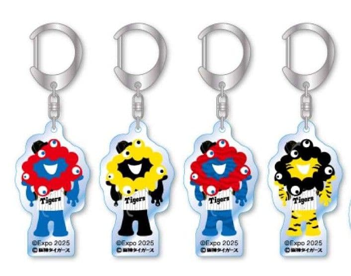 ミャクミャク✕Tigers　コラボアクリルキーホルダー　コンプリートセット 6種
