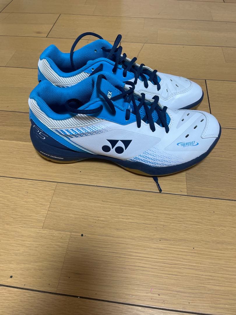 YONEX バドミントンシューズ SHB-65 ホワイト/ブルー　27.5cm