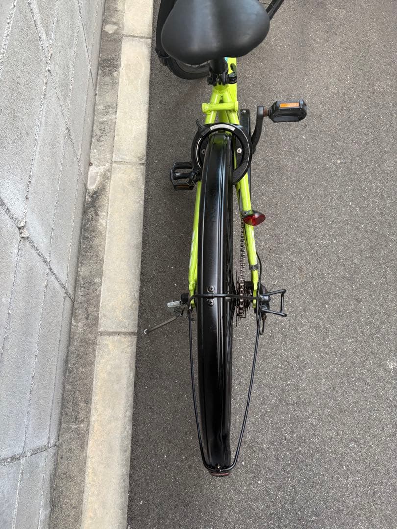 <両タイヤ・カゴ新品>ブリヂストン　グリーン系