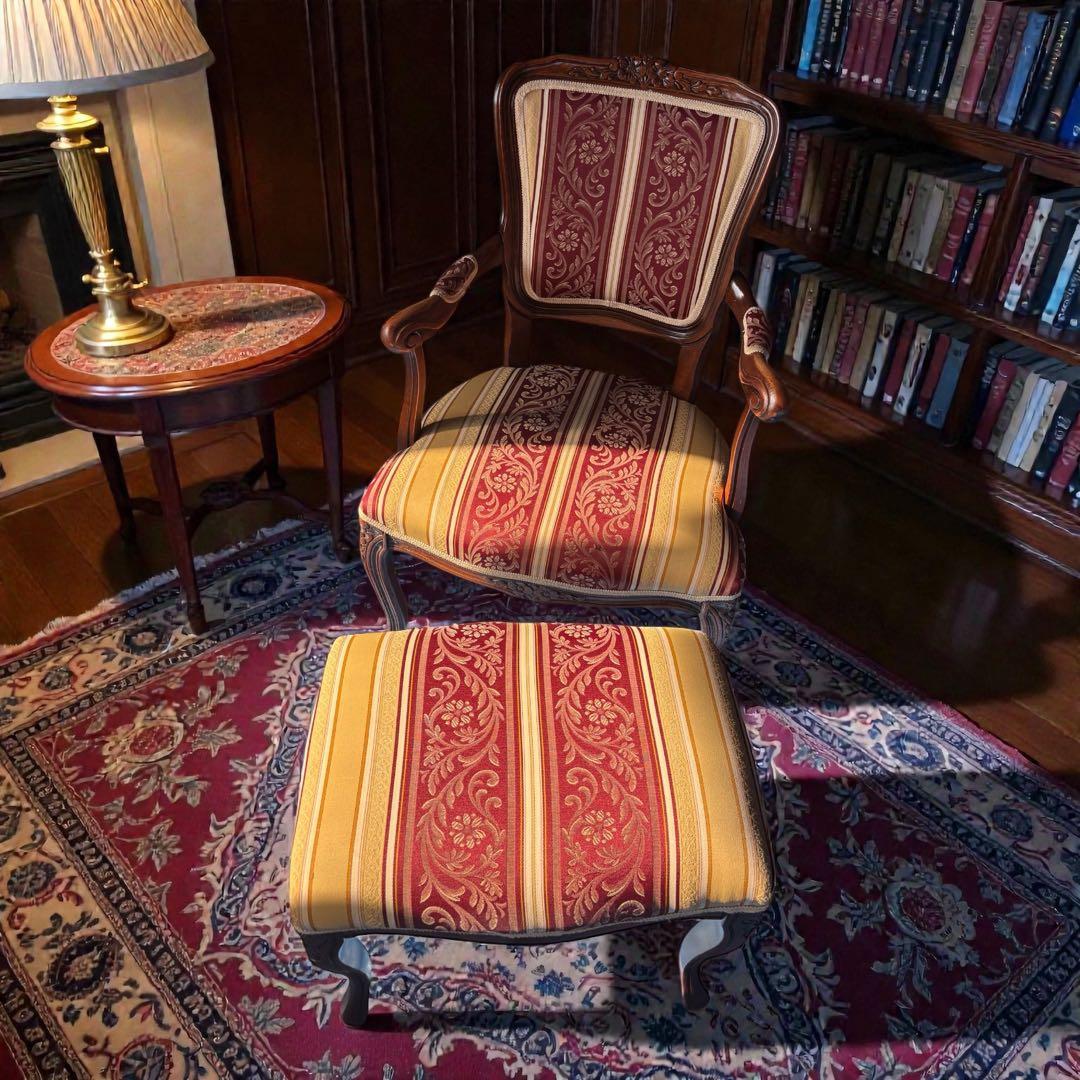 アンティークチェア・オットマンセット