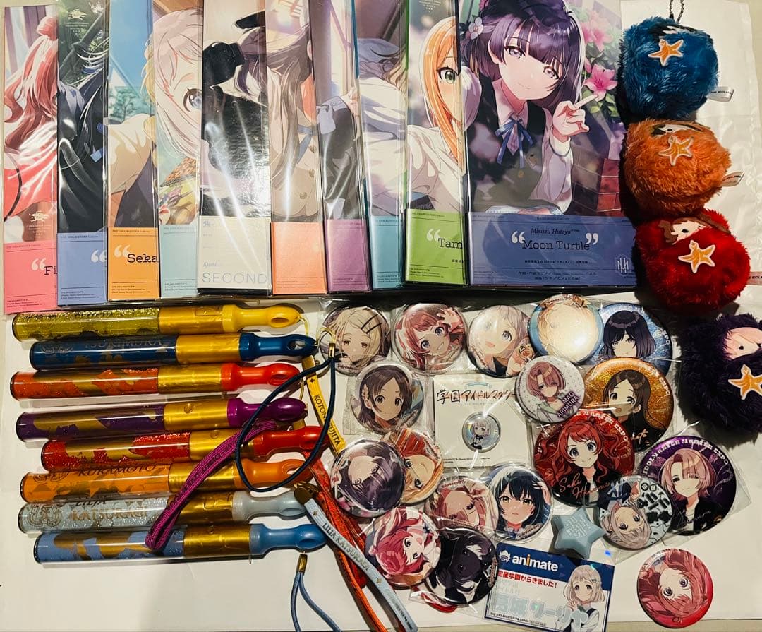 【まとめ売り】学マス 引退品 40点 CD ペンライト たぴぬい 缶バッジ