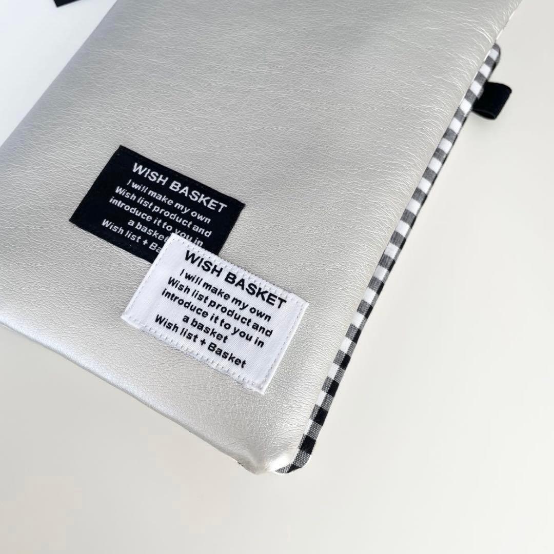 早い者勝ち　韓国　バインダー　カバー　貯金　現金管理　シルバー　黒　チェック　2