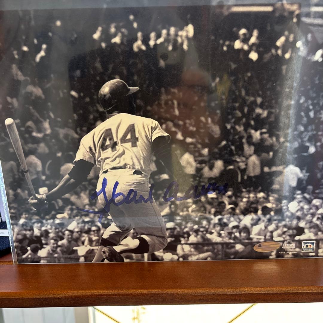 MLBハンク・アーロン サイン入り写真