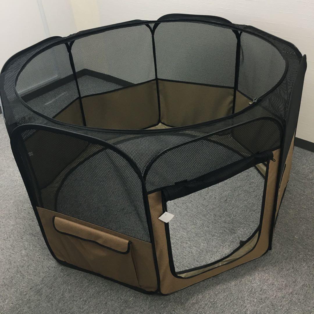 【美品】アイリスオーヤマ 犬用 お出かけサークル Lサイズ PVCメッシュ