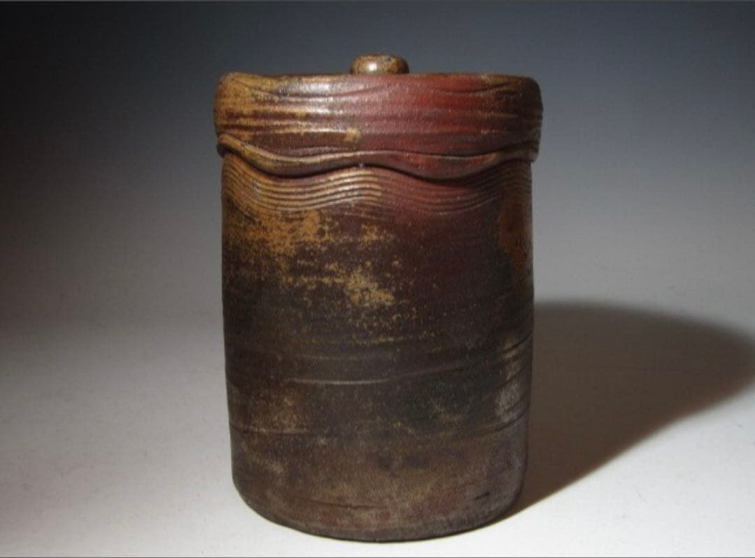 古備前水指「長良」裏千家六代 六閑斎花押の時代の名品！7126