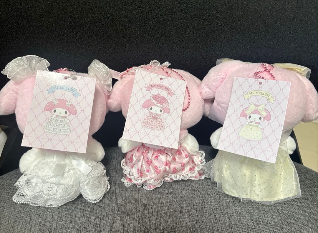 【3種セット】レディマイメロディ マスコットホルダー ピンク ホワイト サンリオ