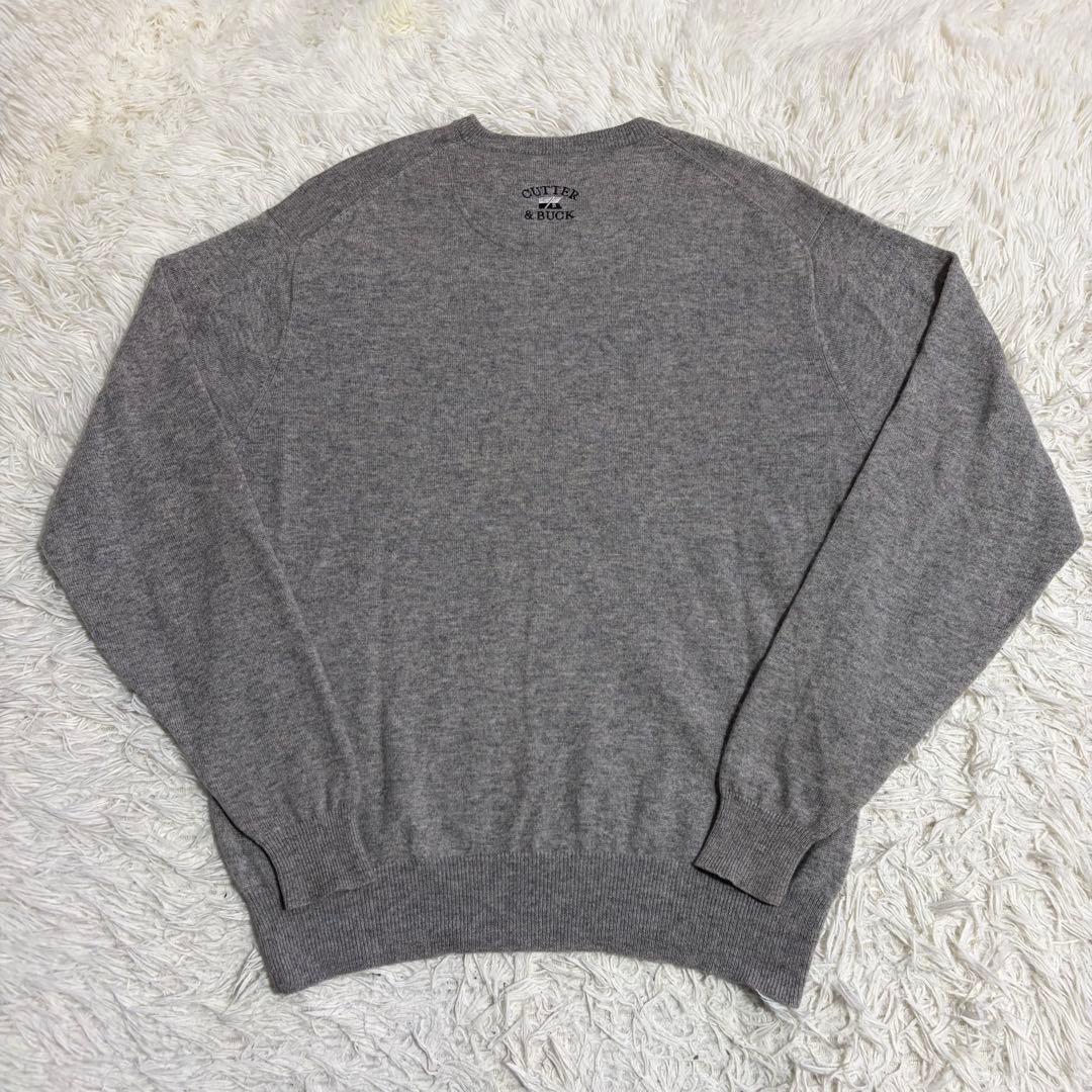 CUTTER&BUCK カシミヤ100% Vネック ニット セーター Lサイズ