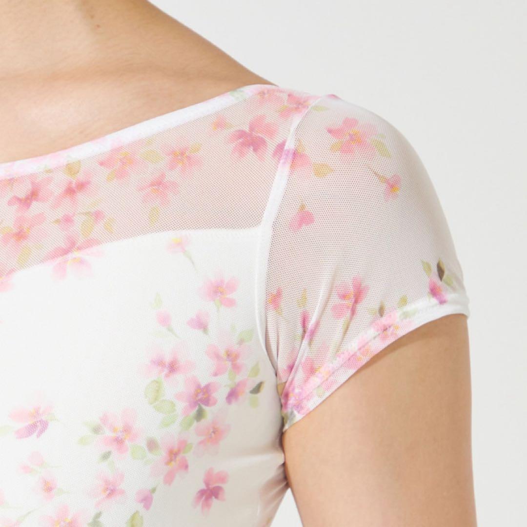 チャコット　永久メイさんコラボ　キャップスリーブレオタード　さくら