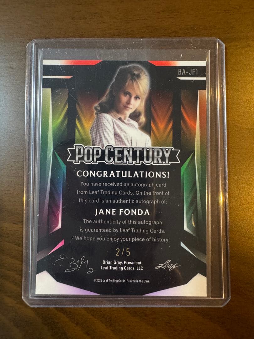 2023 Leaf ジェーン・フォンダ 直筆サインカード