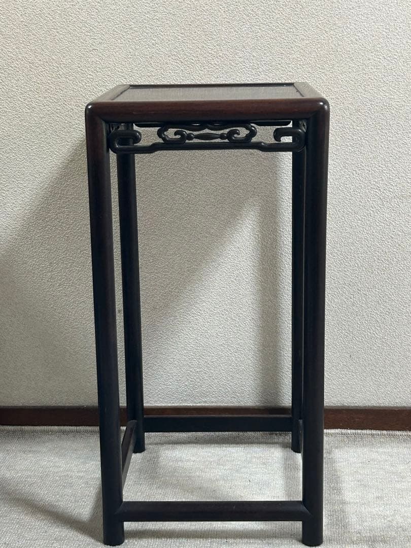 紅木　花台　唐木　茶道具　送料込み0910
