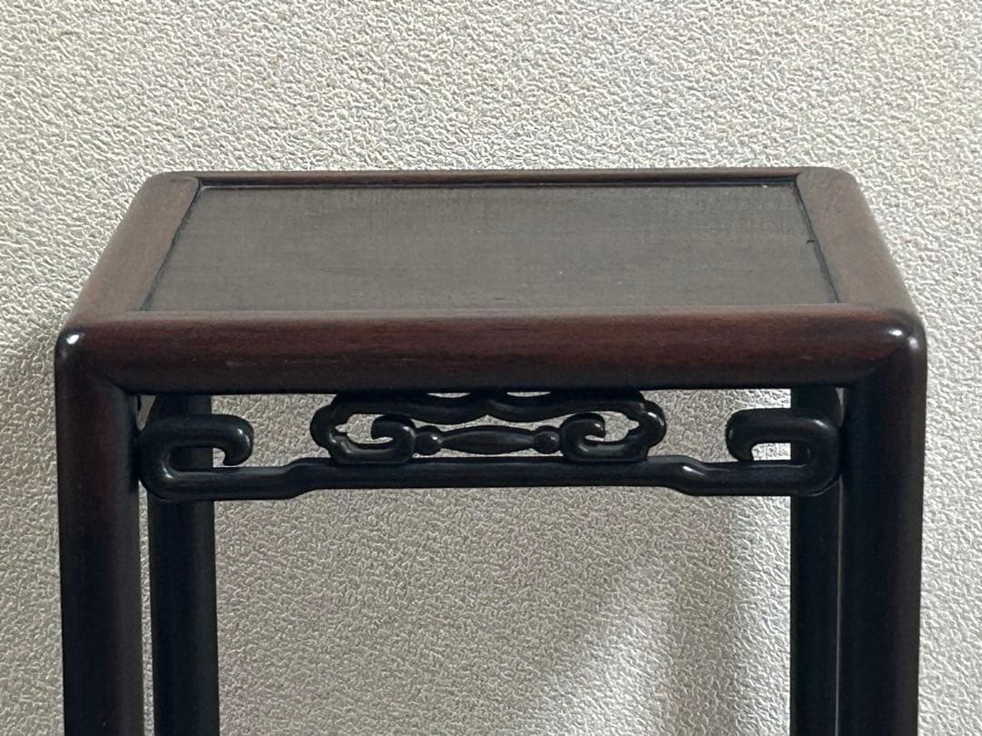 紅木　花台　唐木　茶道具　送料込み0910