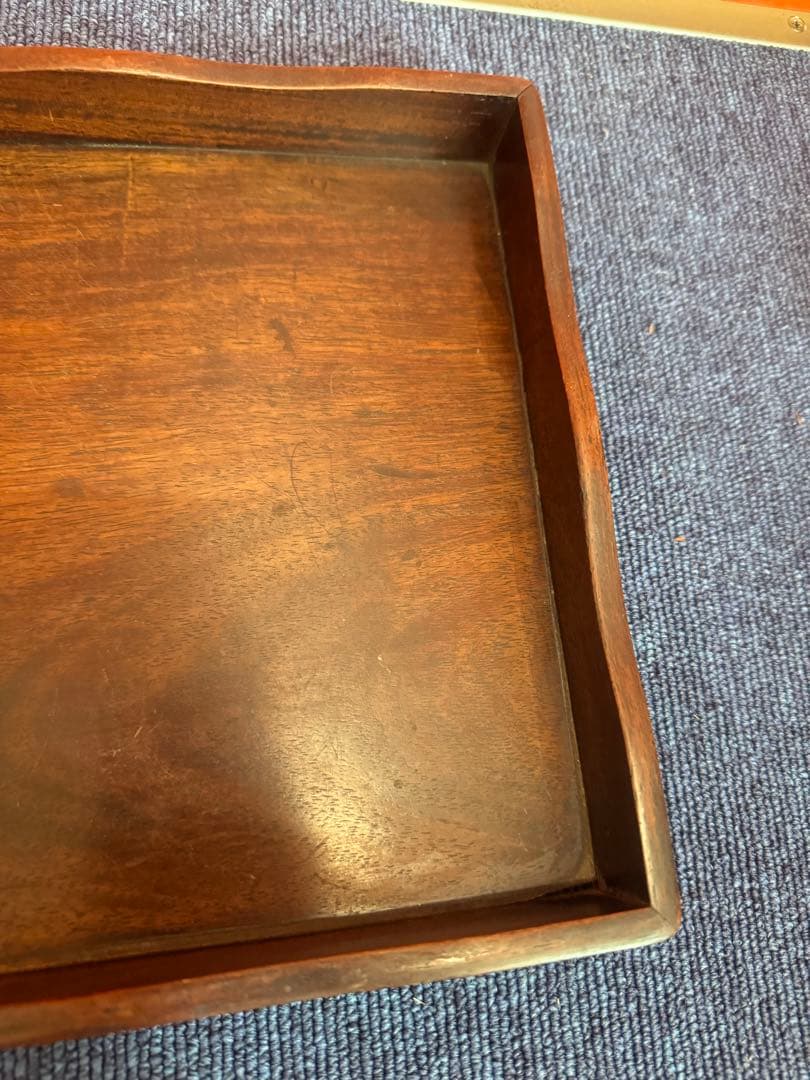 1961 唐木 煎茶盆 煎茶道具 古美術 古道具 アンティーク 木地盆　時代物