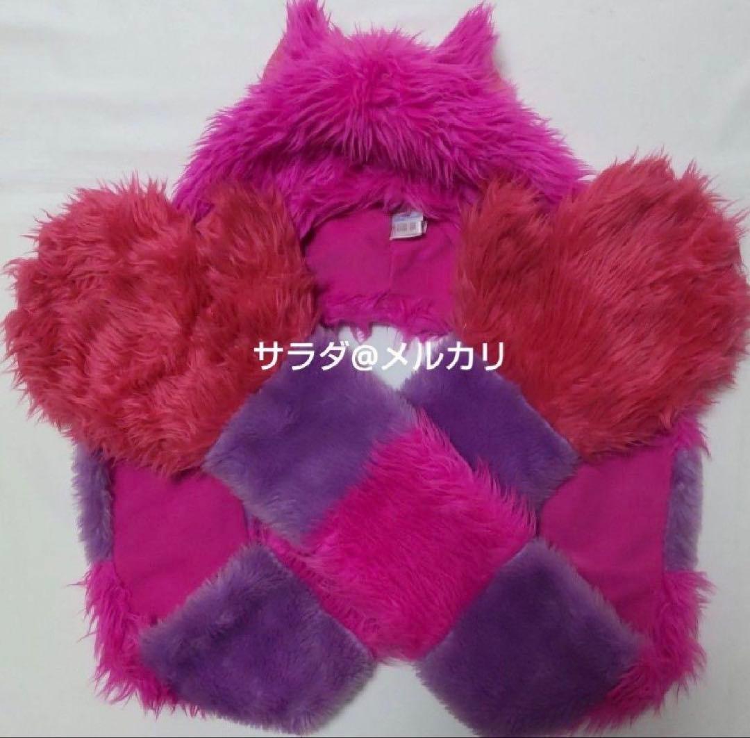 ディズニー　レア　チェシャ猫　ファンキャップ　マフラーキャップ　防寒
