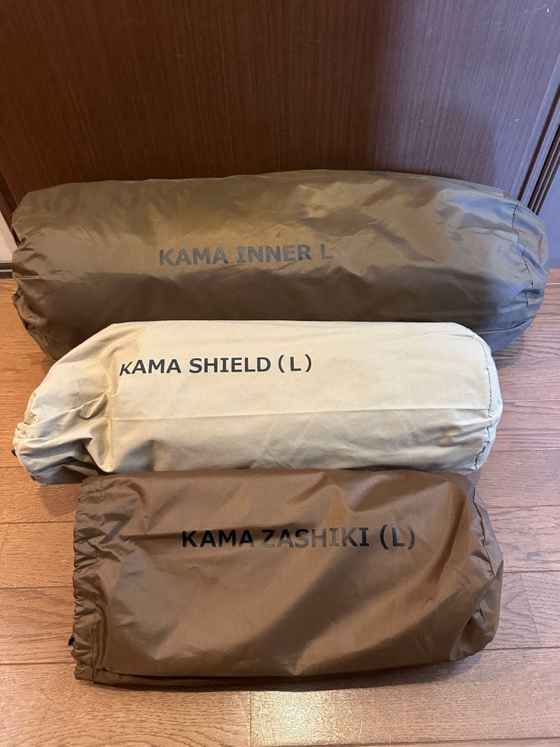 りょうた専用テント3L 美品　インナーテント、ペグ、ペグ、カママットl、カマ座敷