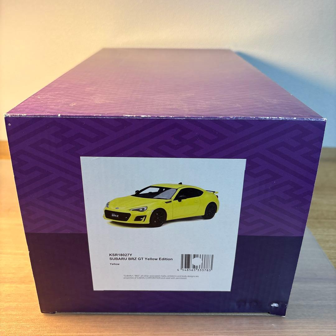京商　スバル BRZ イエロー 1/18 ミニカー　サムライ　シリーズ