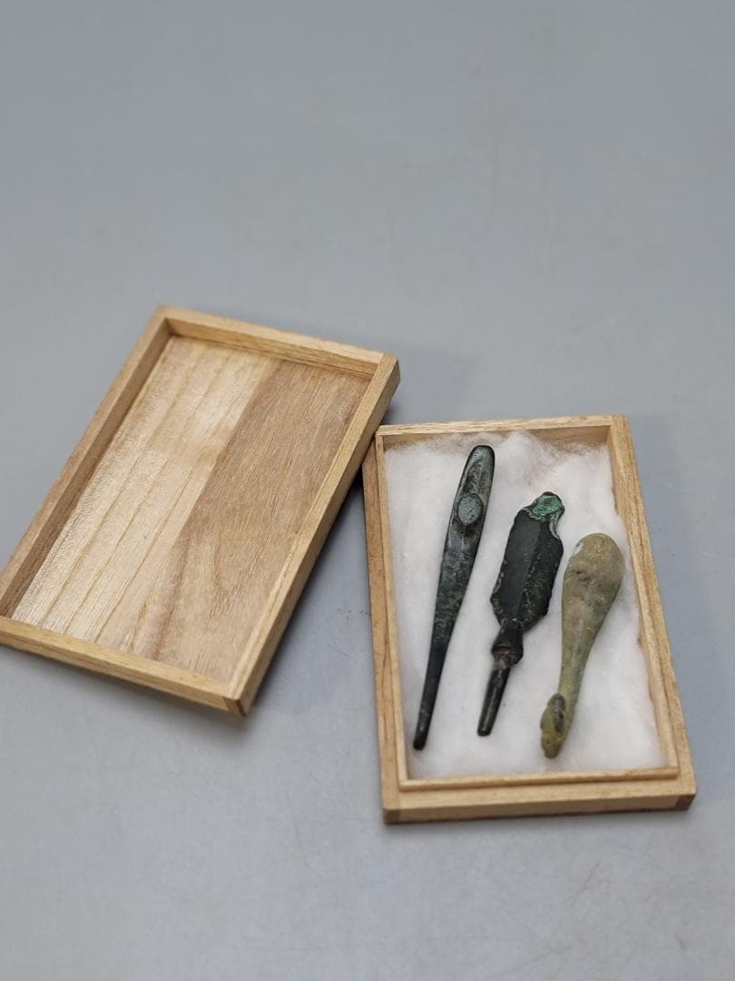 中国美術 青銅 帯駒 鏃 三件まとめて 古美術