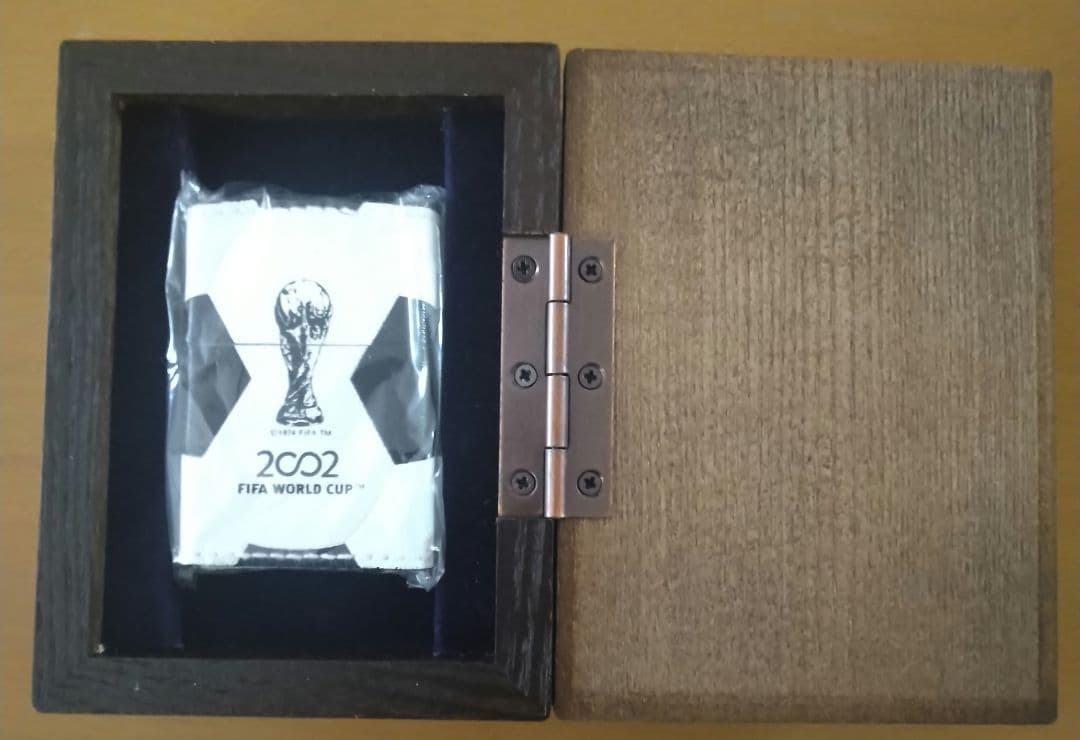 【貴重】2002日韓ワールドカップ記念ZIPPOジッポライター 本革 新品未使用