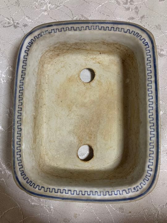 盆栽鉢　絵鉢　長方