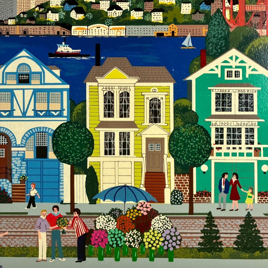 ジェーン・ウースター・スコット「サンフランシスコ」シルクスクリーン 直筆サイン入