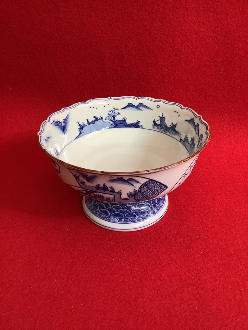 茶道具　祥瑞 扇面 高盃 淡幽造【新品未使用】