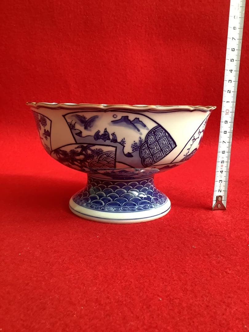 茶道具　祥瑞 扇面 高盃 淡幽造【新品未使用】