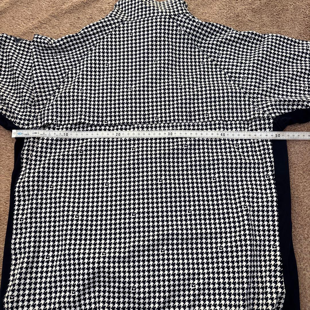 美品　キャロウェイ　レインコート　ジャケット　パンツ　千鳥格子　M ネイビー