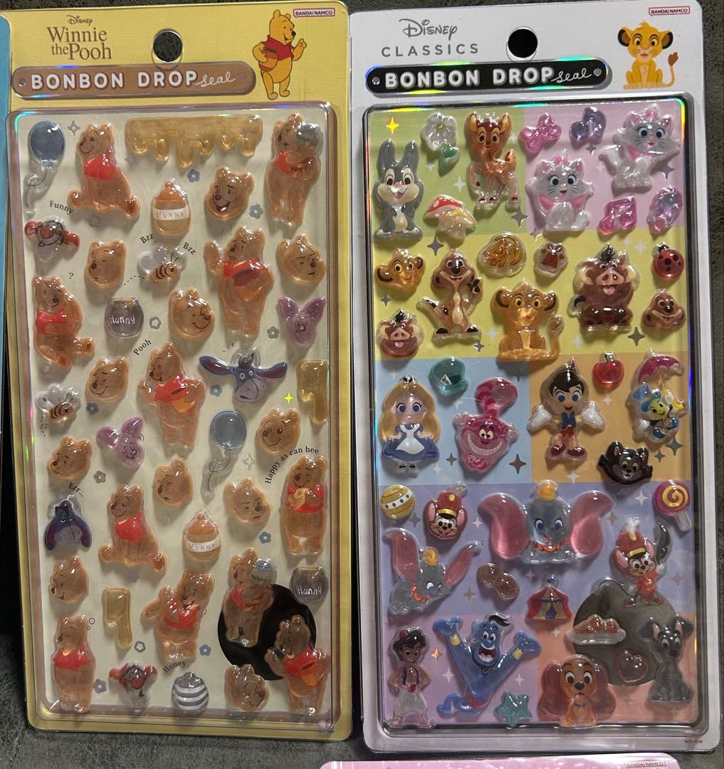 国内正規品 ディズニー ボンボンドロップシール 第2弾 全種8枚セット