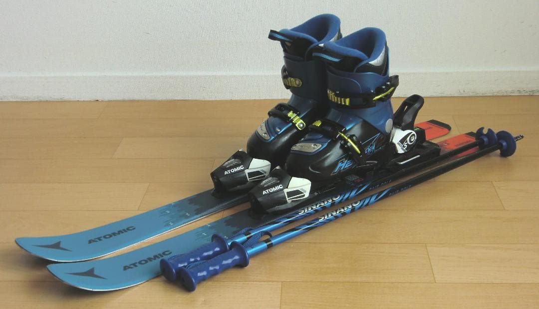 ■■送料無料■ATOMIC■子供用スキーフルセット■板90靴19■WAX済■■