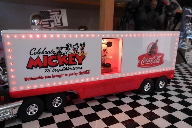 絶版★コカコーラ ディズニー コラボ ミッキーマウス トラック トレーラ 電飾
