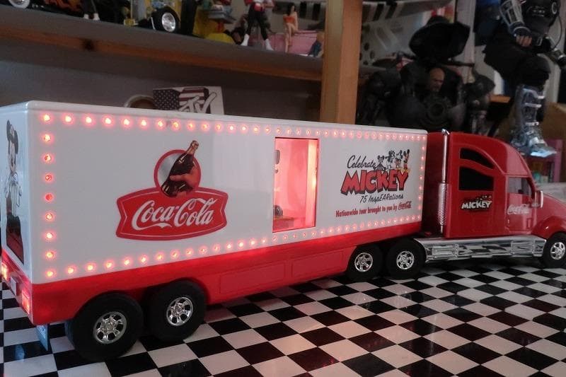 絶版★コカコーラ ディズニー コラボ ミッキーマウス トラック トレーラ 電飾