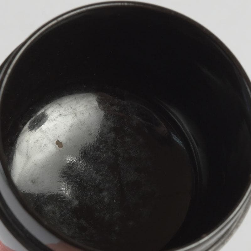 茶道具　黒漆　小棗　仕覆付　住山楊甫極め箱　V　9859