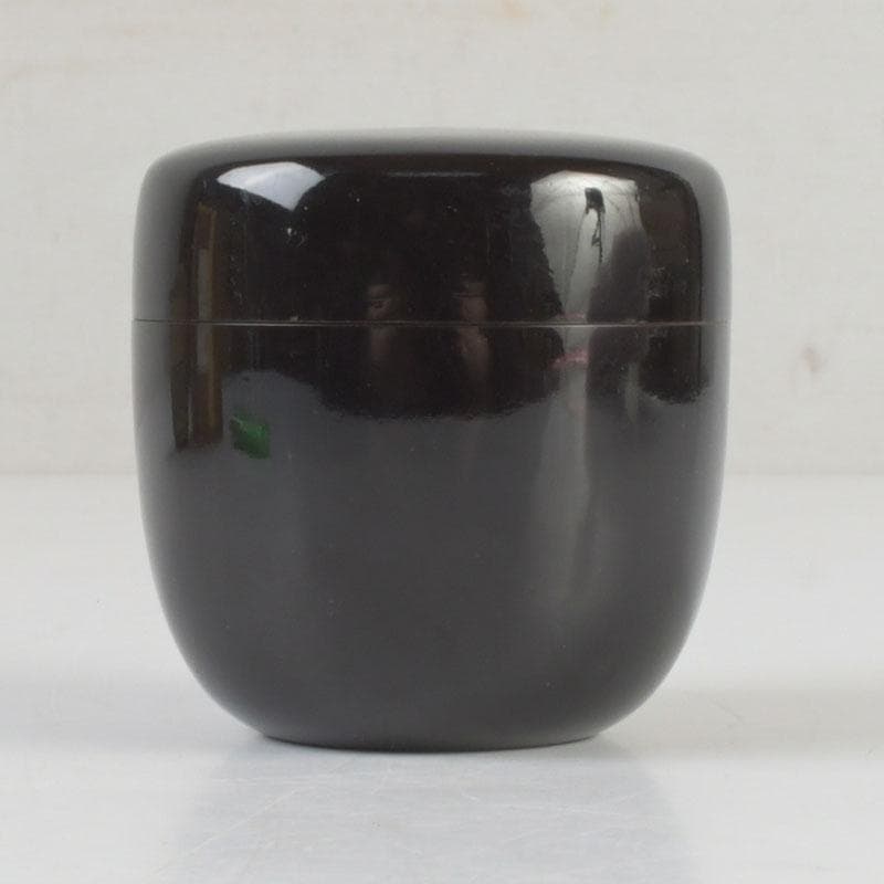 茶道具　黒漆　小棗　仕覆付　住山楊甫極め箱　V　9859