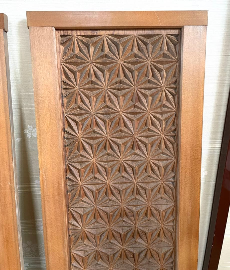 詳細不明 最高級 扉 戸 木材 希少 彫刻 古民具 アンティーク 明治 江戸